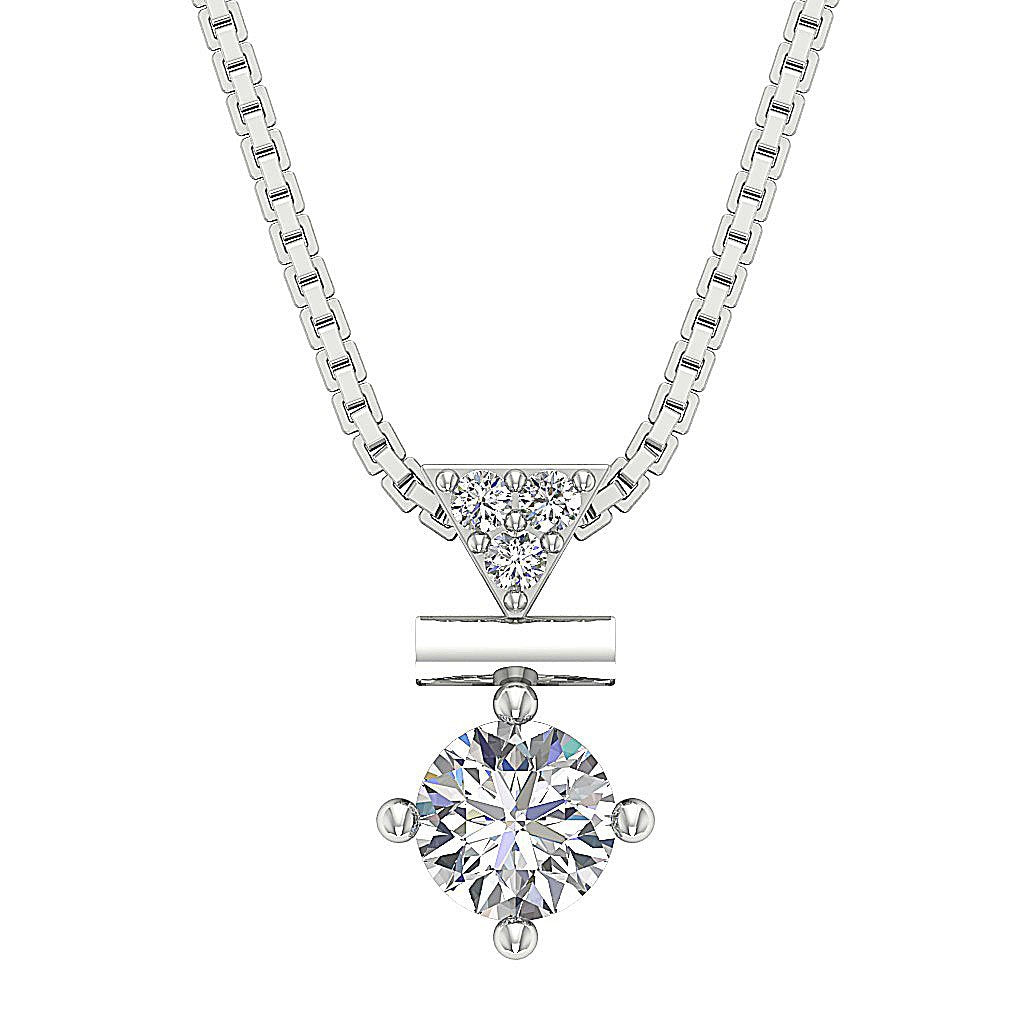 Designer Fashion Pendant SI1/I1 G 0.50 Carat Round Diamond 14k/18k Solid Gold
