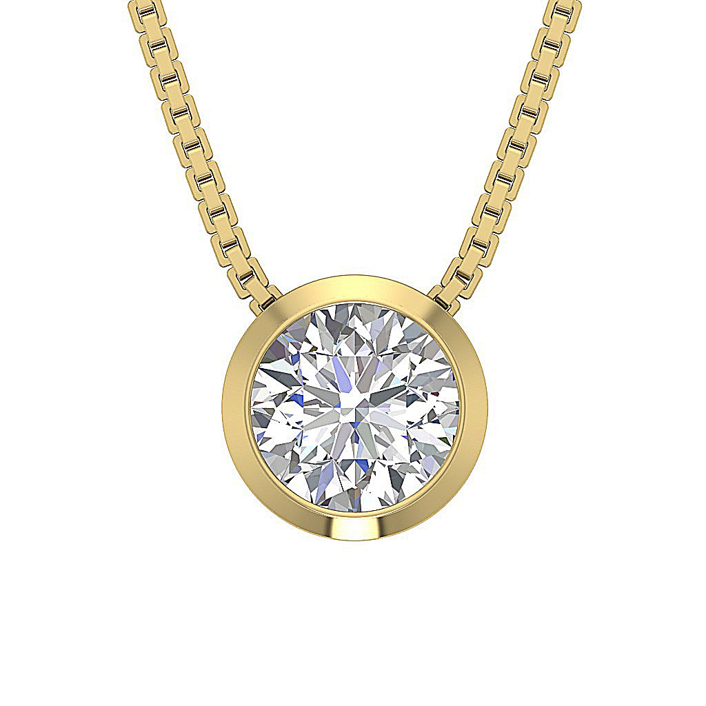 14k/18k Solid Gold Genuine Diamonds SI1/I1 1.00 Carat Unique Fashion Pendants