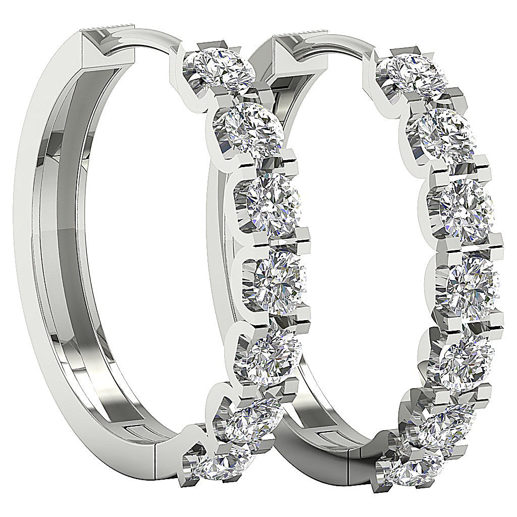 14kSolidGoldRoundDiamondEarringSet