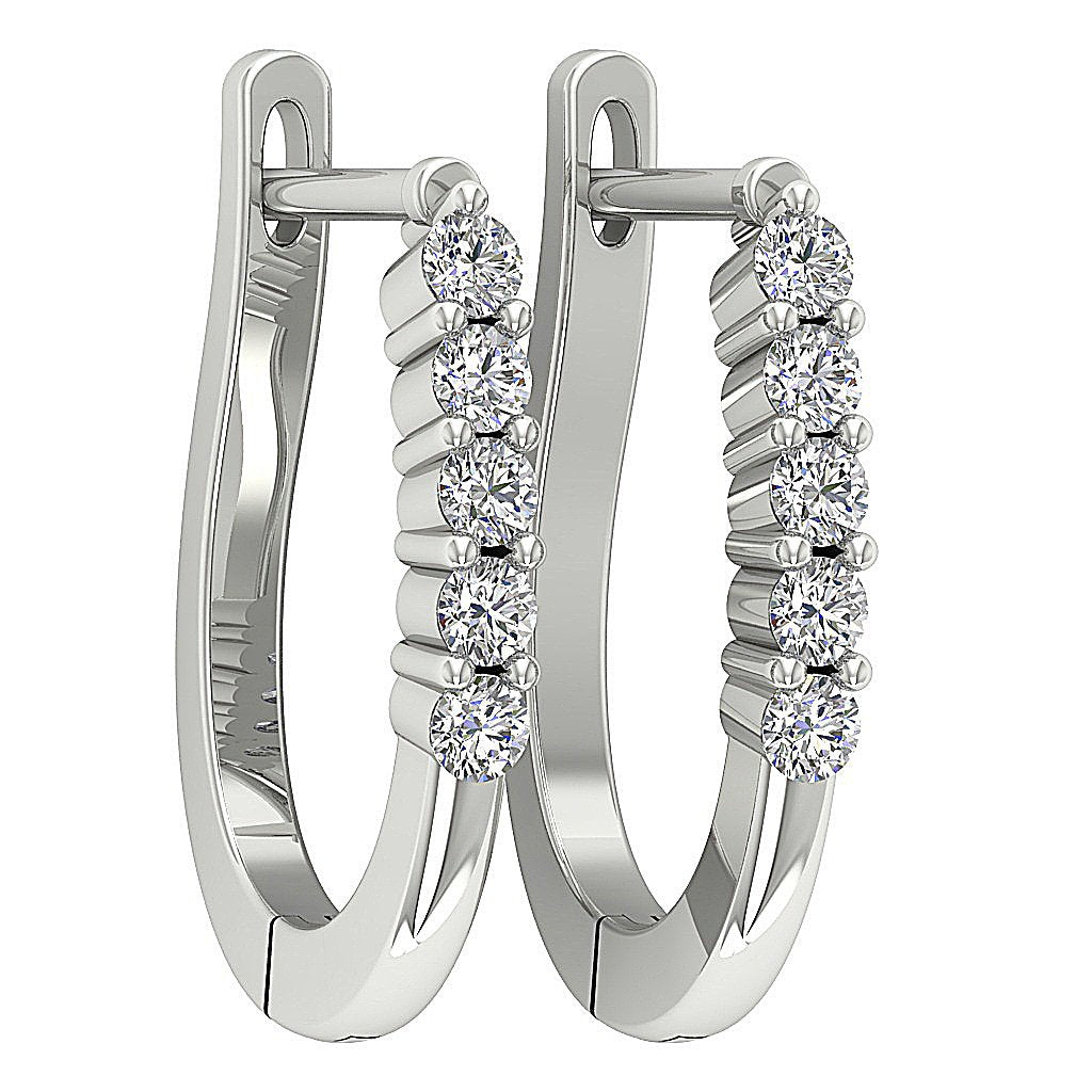 14kSolidGoldRoundDiamondEarringSet