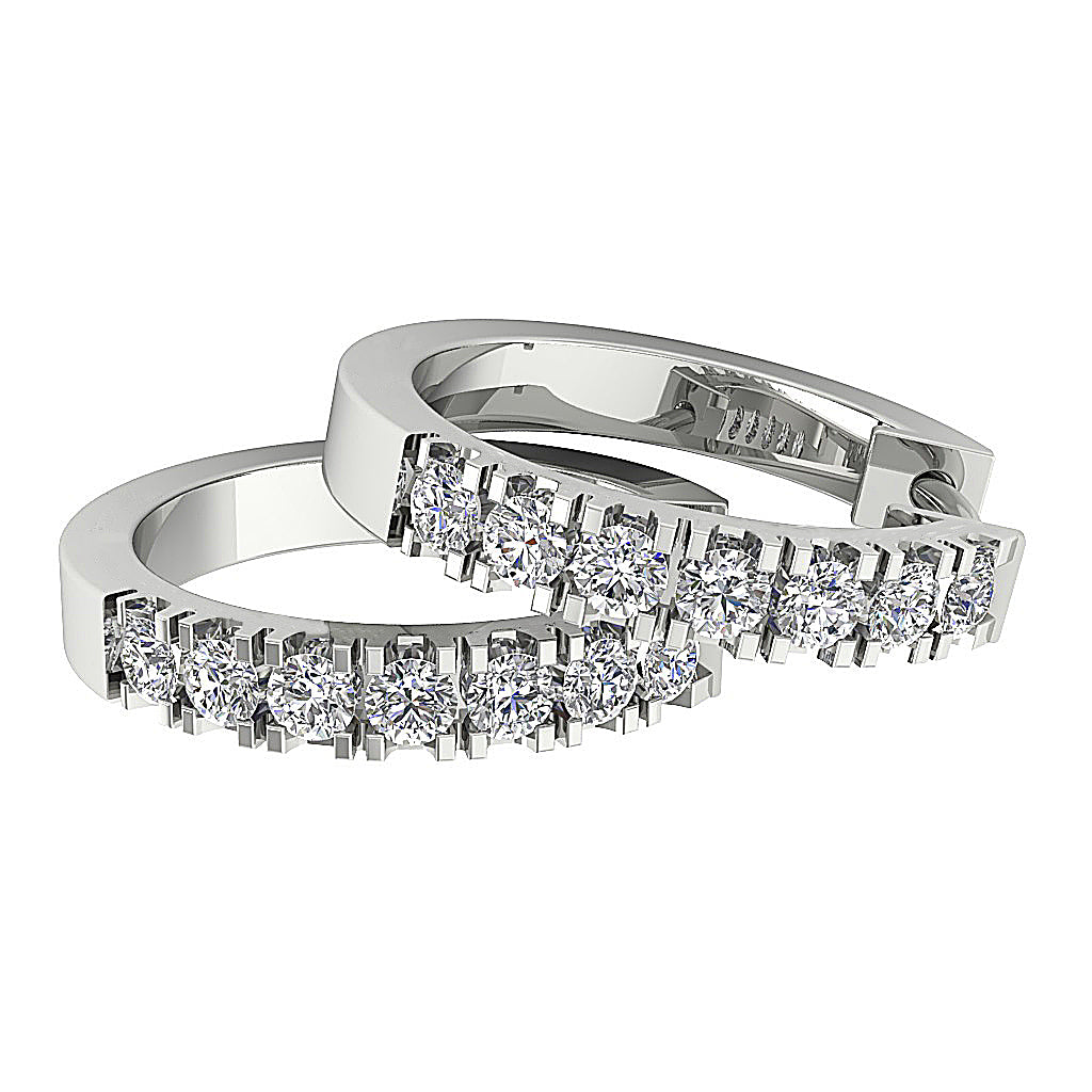 14kSolidGoldHoopsEarringProngSet
