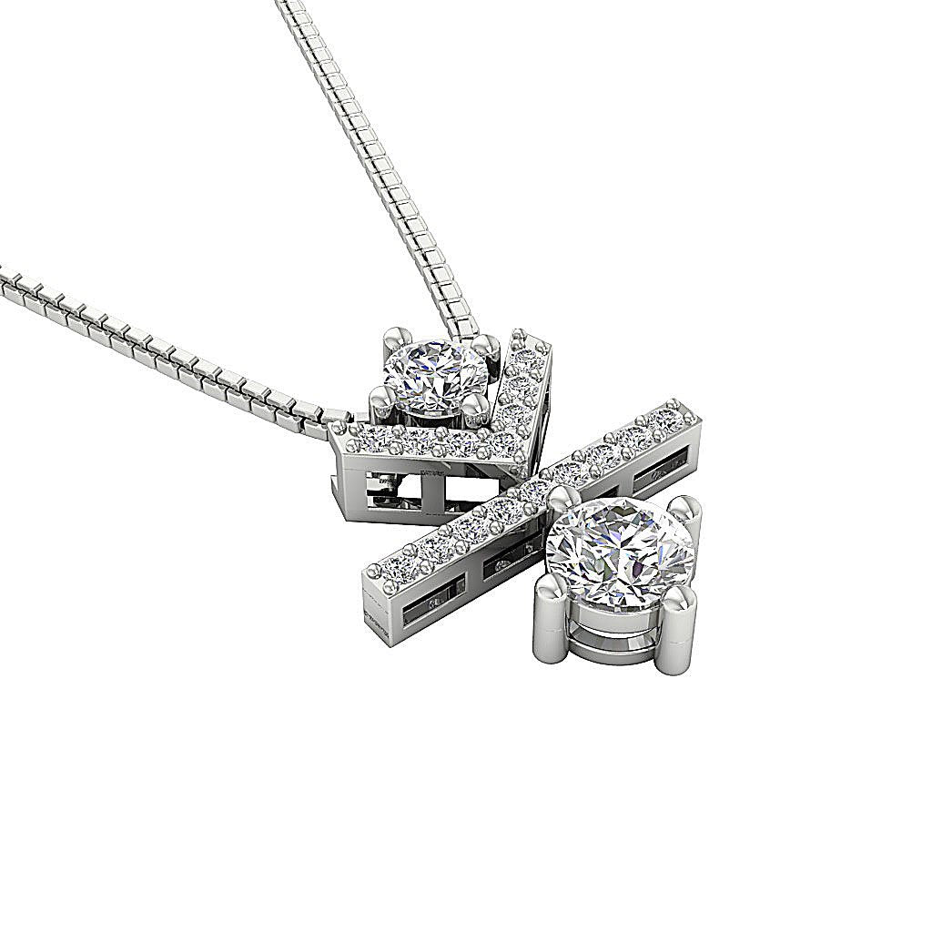 SI1/I1 G 0.85 Carat Genuine Diamond 14k/18k Solid Gold Unique Fashion Pendant