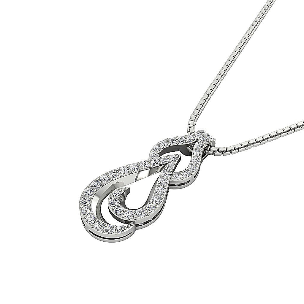 14k/18k Solid Gold Vintage Fashion Pendant SI1/I1 G 0.25 Carat Genuine Diamond