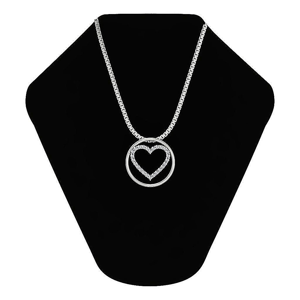 14k/18k Rose Gold Circle of Love Engagement Pendant Natural Diamond SI1/I1 G 0.30 Ct Prong Set