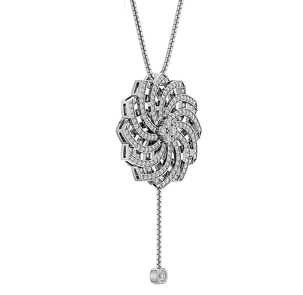 Round Diamond 14k/18k Solid Gold Designer Fashion Pendant SI1/I1 G 1.10 Carat
