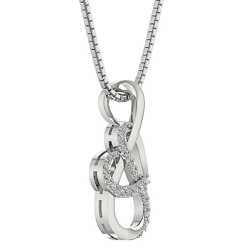 Unique Fashion Anniversary Pendant Round Diamond VVS1/VS1/SI1/I1 0.20 Ct 14k/18k Solid Gold Prong Set