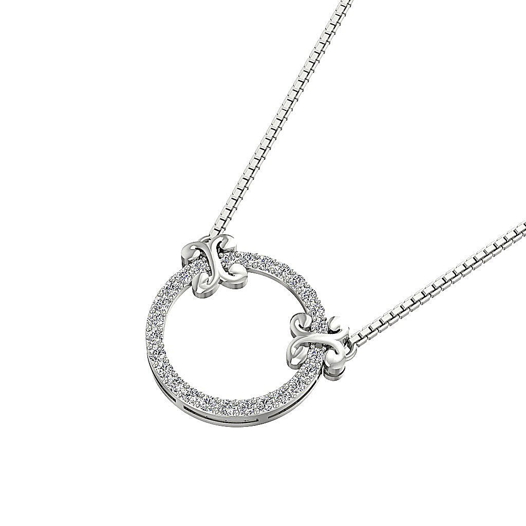 14k/18k Solid Gold Vintage Fashion Pendant SI1/I1 G 0.40 Carat Natural Diamond