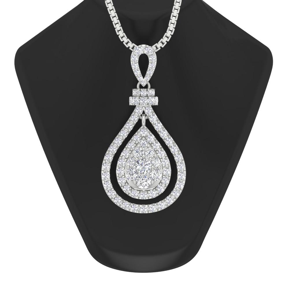 VVS1/VS1/SI1/I1 0.90 Carat Round Diamond 14k/18k Gold Unique Fashion Pendants