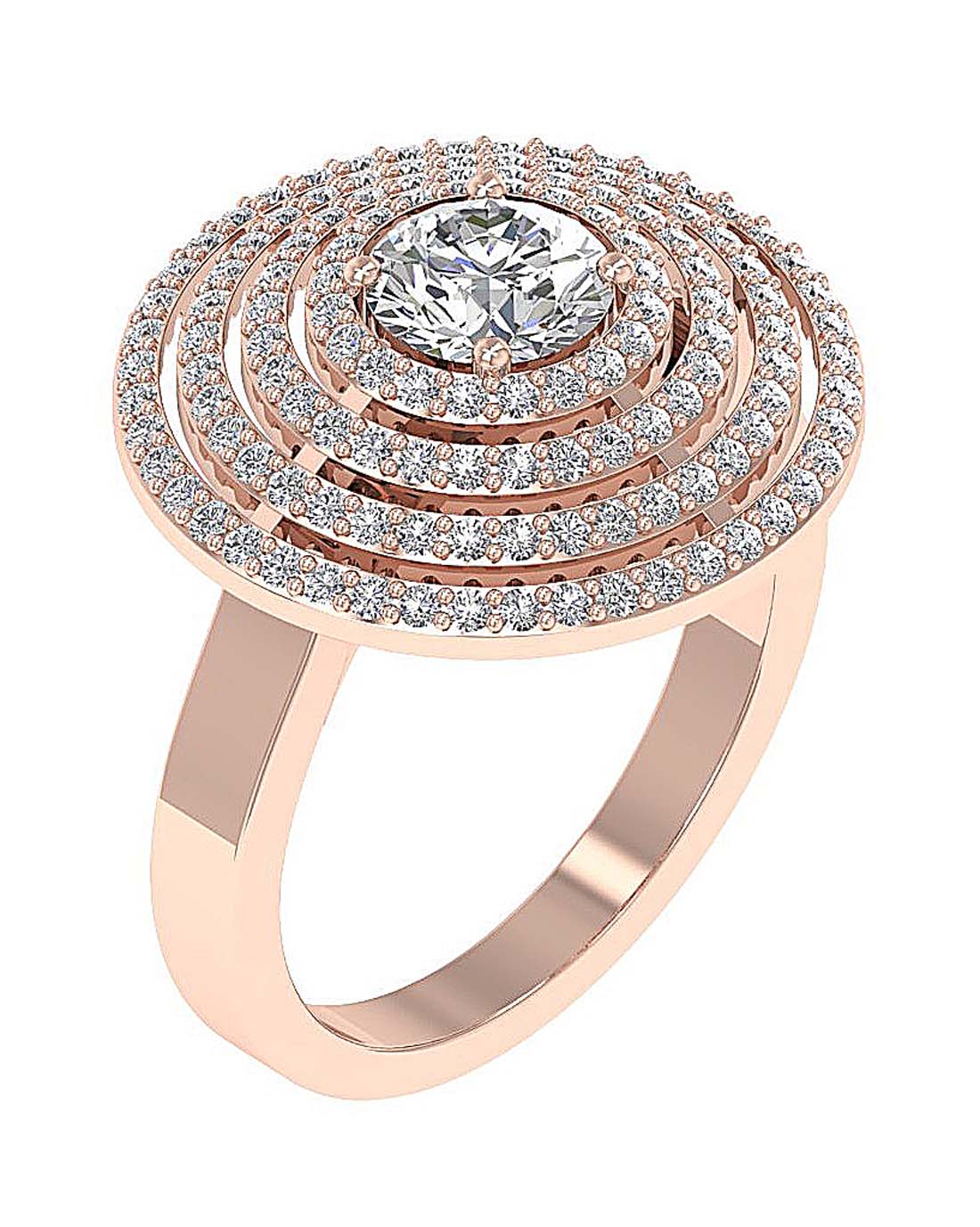 Natural Diamond Designer Right Hand Engagement Ring I1 G 2.10 Ct 14k White Yellow Rose Gold