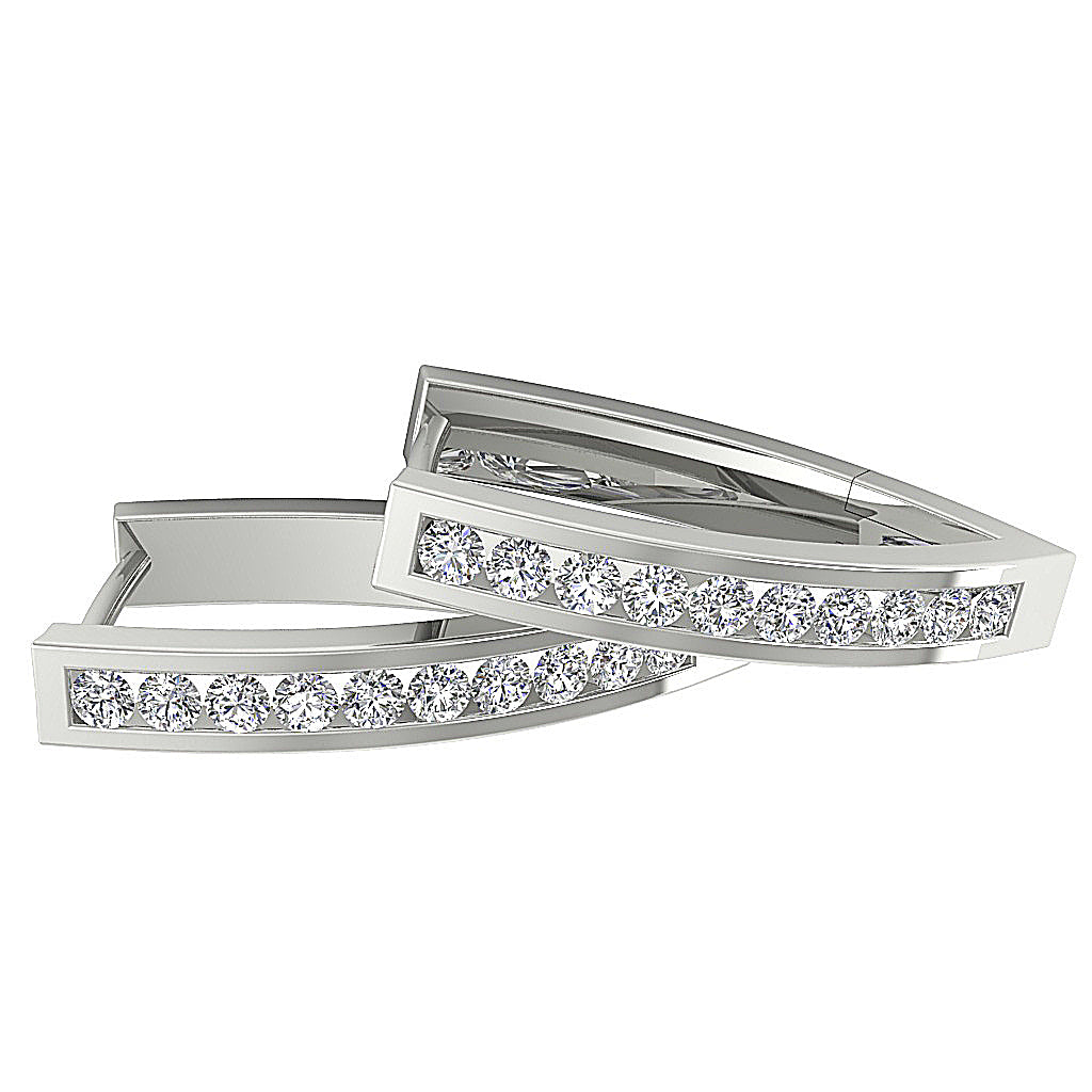 14kSolidGoldRoundDiamondEarringChannelSet