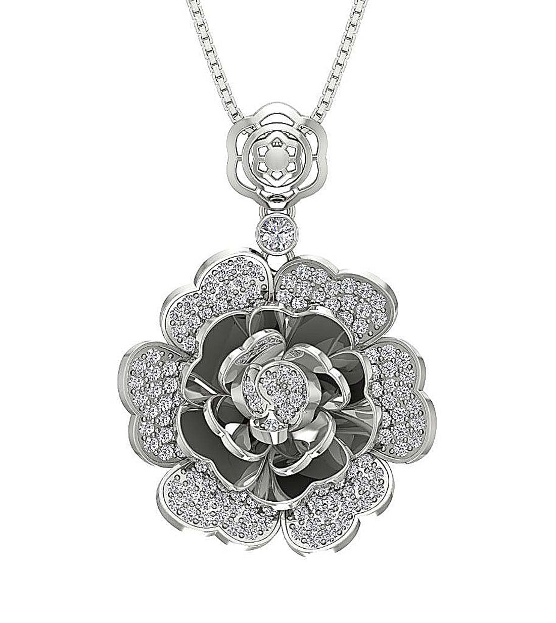 14k/18k Solid Gold Unique Fashion Pendant SI1/I1 G 1.40 Carat Natural Diamond