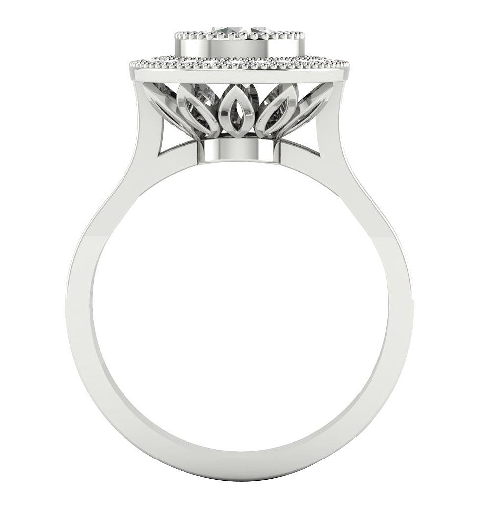 Prong Set Designer Solitaire Anniversary Ring I1 G 1.30 Ct Round Diamond 14k Rose Gold