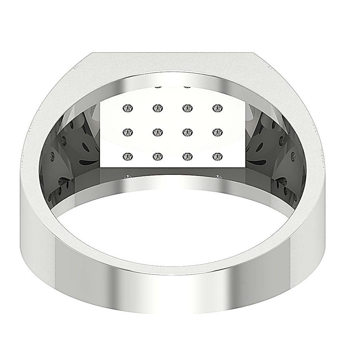 14k Solid Gold I1 G 0.70 Ct Mens Anniversary Ring Natural Diamond Prong Set 12.00 MM