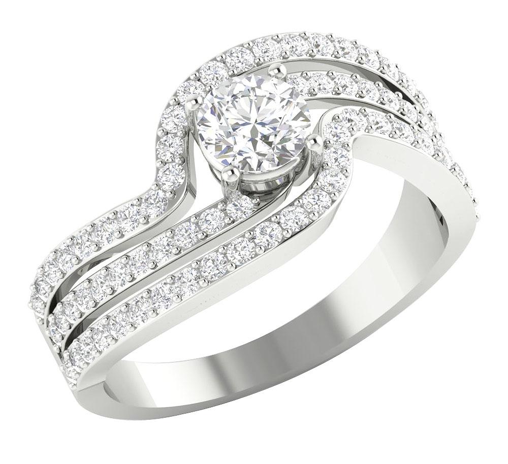 14k Solid Gold Genuine Diamond I1 G 1.75 Ct Solitaire Designer Engagement Ring