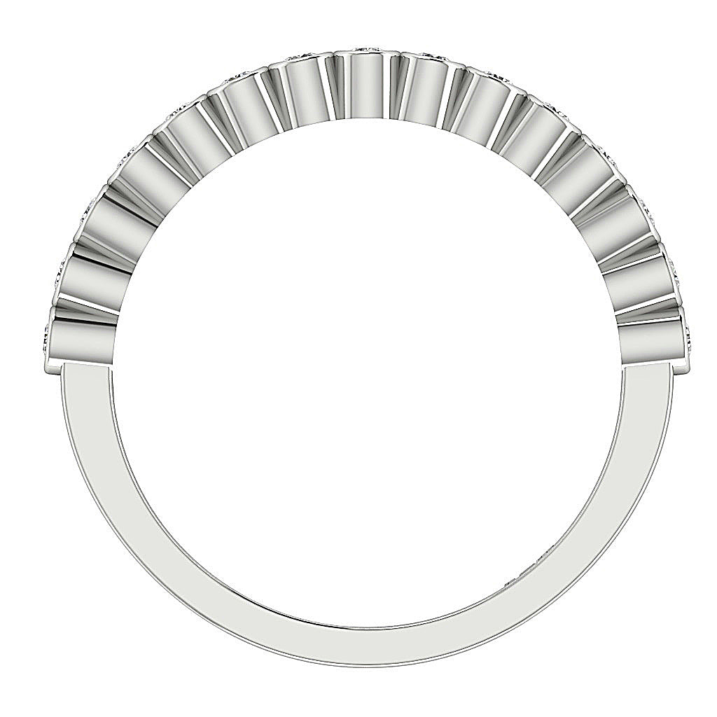 14K Solid Gold Engagement Ring Round Diamond I1 G 0.40 Ct Bezel Set