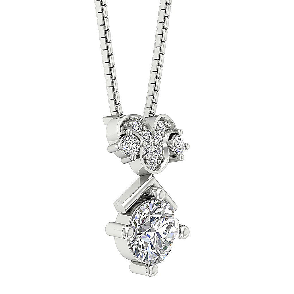 14k/18k Solid Gold Designer Fashion Pendants SI1/I1 G 0.70 Carat Genuine Diamonds
