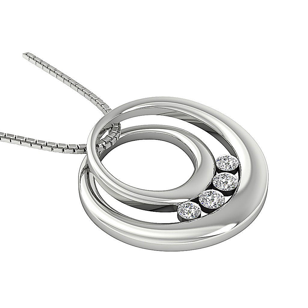 Genuine Diamonds SI1/I1 G 0.55 Carat Designer Fashion Pendants 14k/18k Gold
