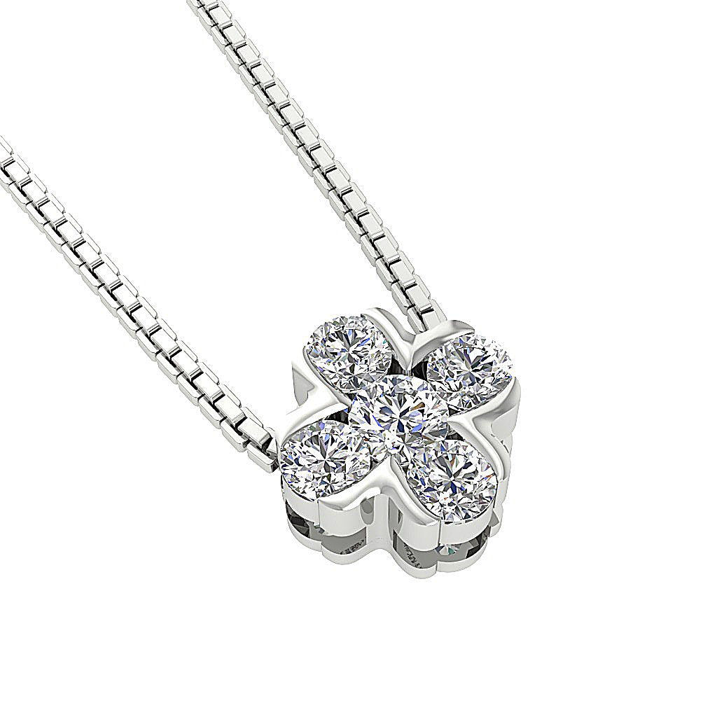 Genuine Diamonds SI1/I1 G 0.41 Carat Vintage Fashion Pendants 14k/18k Solid Gold