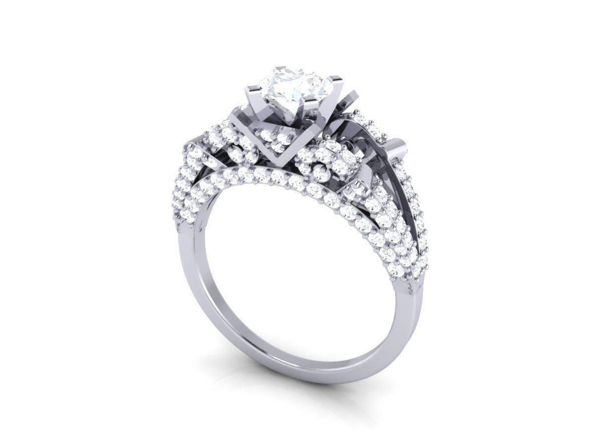 Unique Fashion Wedding Ring I1 G 1.80 Carat Genuine Diamond 14k Solid Gold