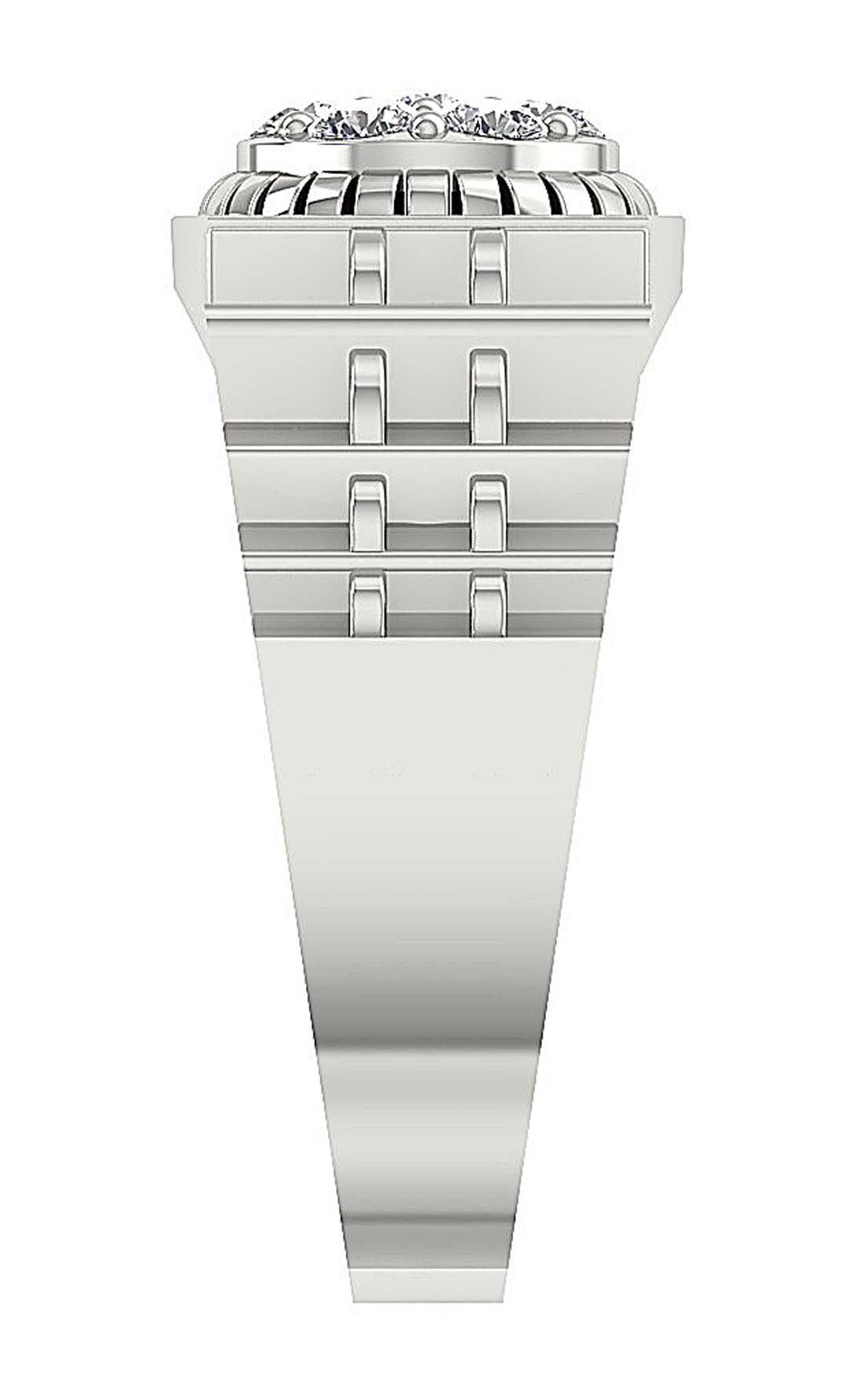 14k Solid Gold Mens Anniversary Ring SI1/I1 G 0.50 Ct Round Diamond Prong Set Width 11.05MM