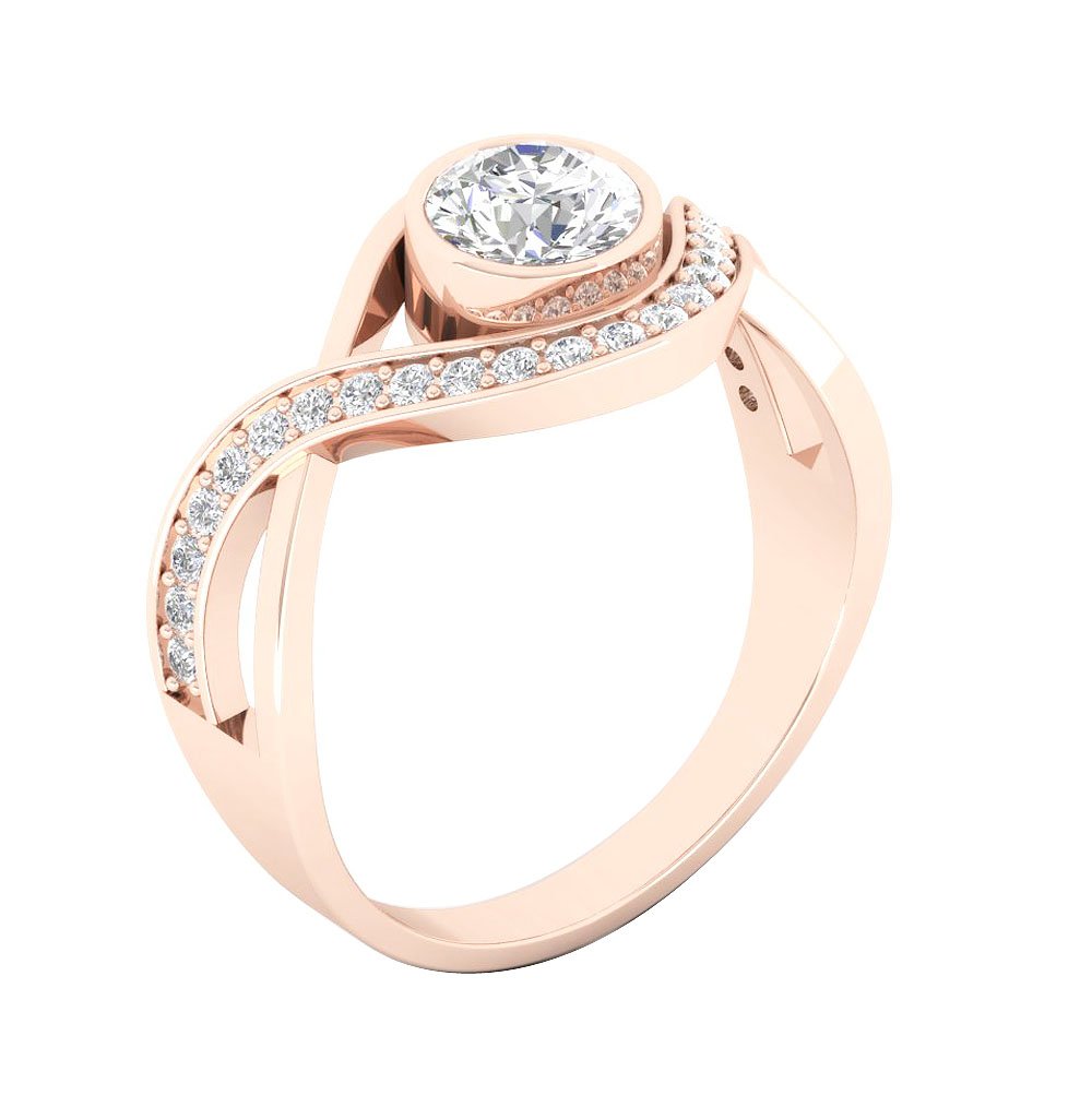 Natural Diamond Solitaire Vintage Engagement Ring SI1 G 1.00 Ct 14k White Gold Prong Bezel Set