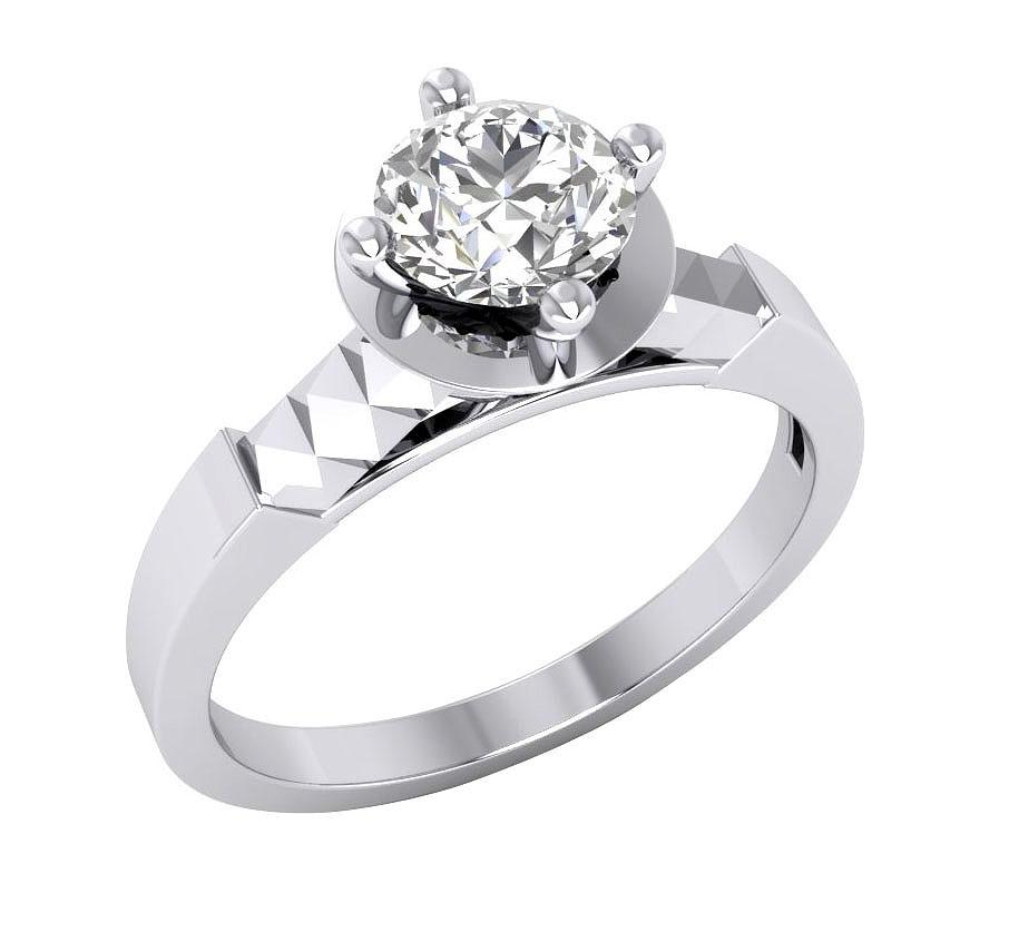 14k Rose Gold Vintage Engagement Ring Natural Diamond SI1 G 0.85 Ct Prong Set 7.45 MM
