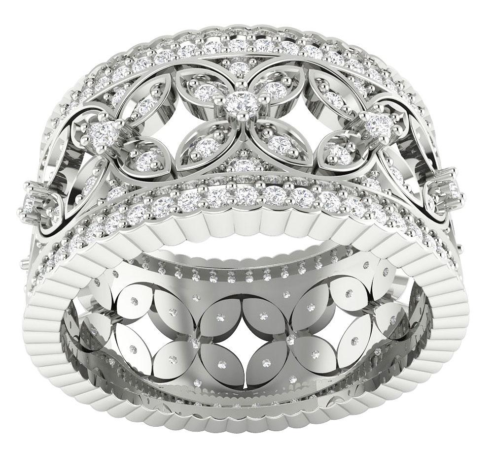 10.10 MM 14k Yellow Gold Round Diamond SI1 G 1.50 Ct Eternity Anniversary Ring Prong Set