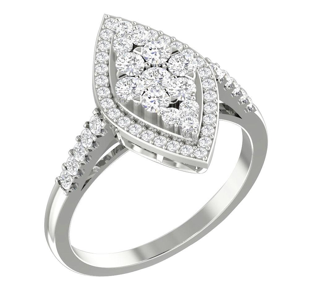 14k Solid Gold Genuine Diamond I1 G 1.20 Ct Unique Fashion Engagement Ring