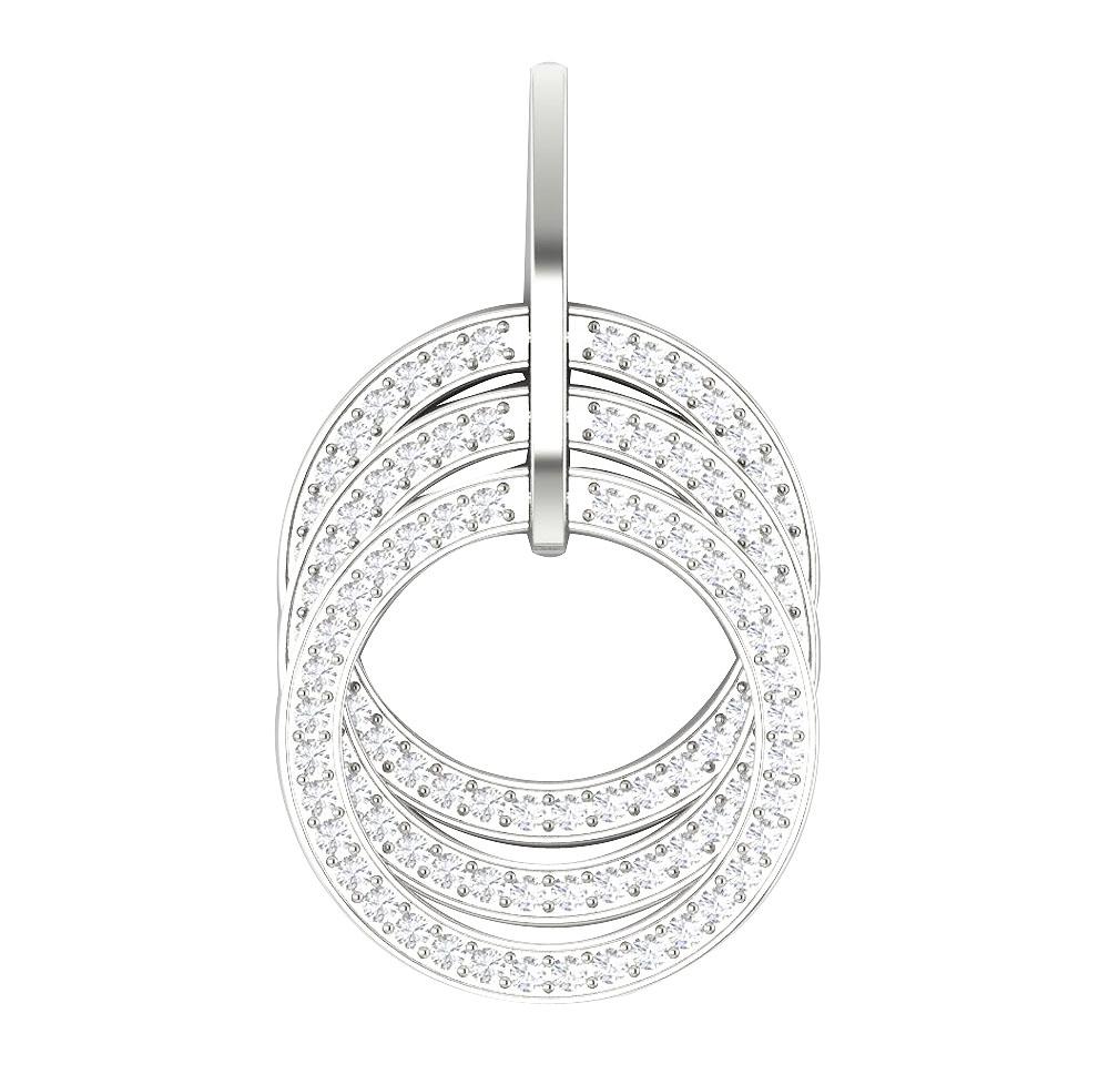 SI1/I1 G 1.50 Carat Genuine Diamond 14k/18k Solid Gold Designer Circle Pendant