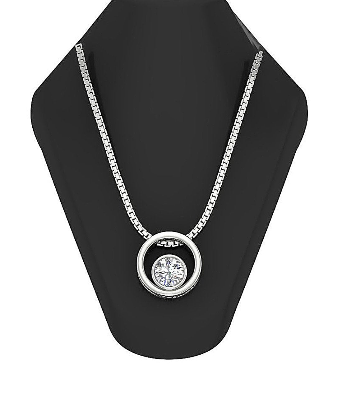 I1/SI1 G 0.50 Ct Designer Solitaire Pendants 14k/18k Solid Gold Natural Diamonds