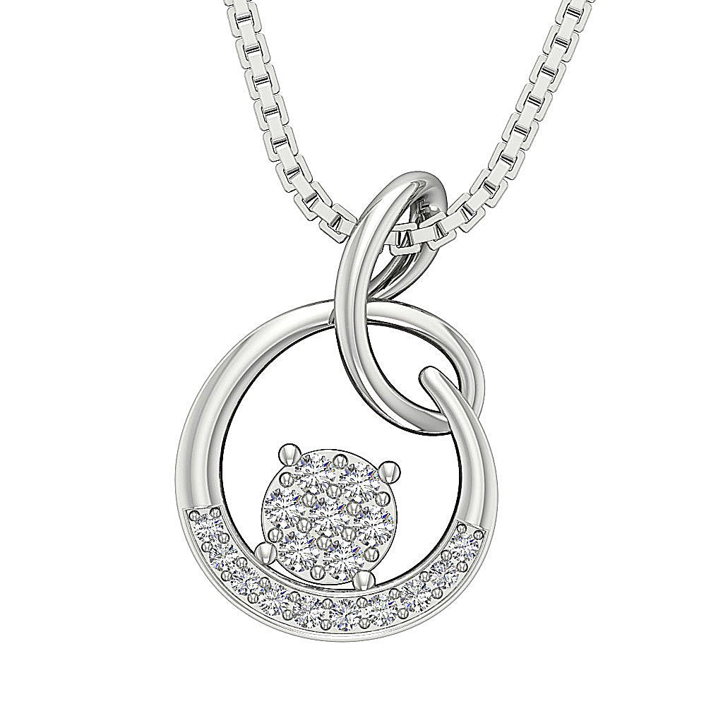 14k/18k Solid Gold Unique Fashion Pendants SI1/I1 G 0.20 Carat Genuine Diamonds
