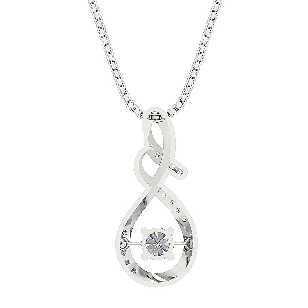 Round Diamond SI1/I1 G 0.45 Carat Unique Fashion Pendants 14k/18k Solid Gold