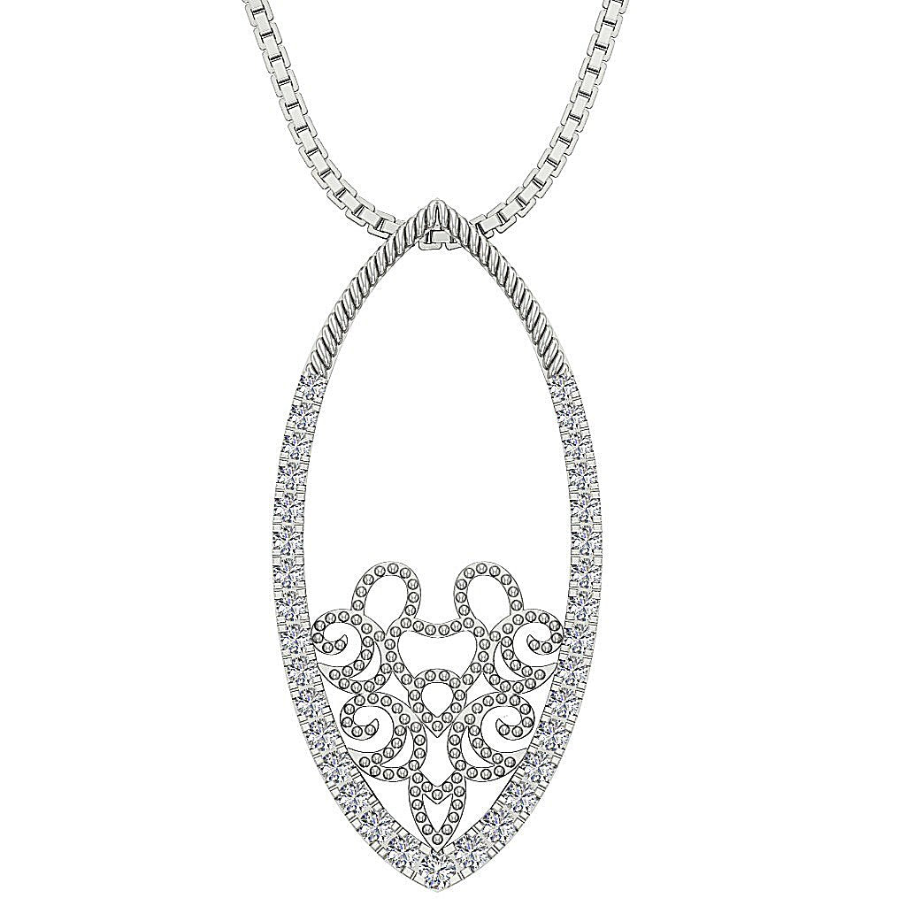 VVS1/VS1/SI1/I1 0.40 Carat Designer Fashion Pendants 14k/18k Gold Round Diamond