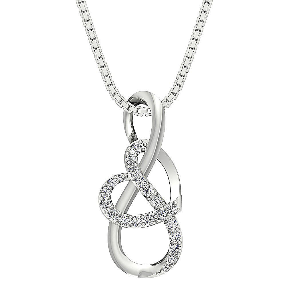 Unique Fashion Anniversary Pendant Round Diamond VVS1/VS1/SI1/I1 0.20 Ct 14k/18k Solid Gold Prong Set