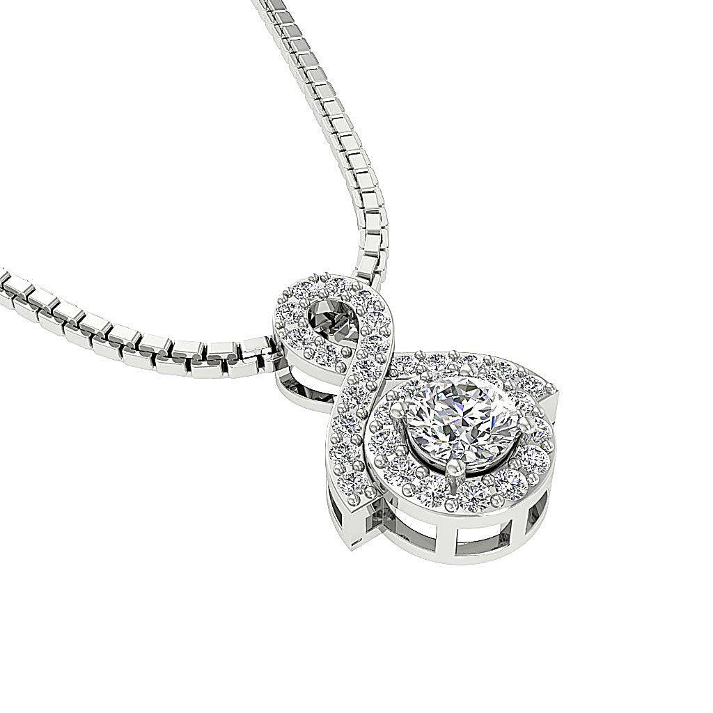 VS1/SI1/I1 0.60 Carat Round Diamond 14k/18k Solid Gold Vintage Fashion Pendants