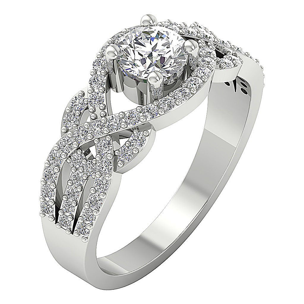 I1 G 1.20 Carat Natural Diamond 14k Solid Gold Unique Anniversary Ring