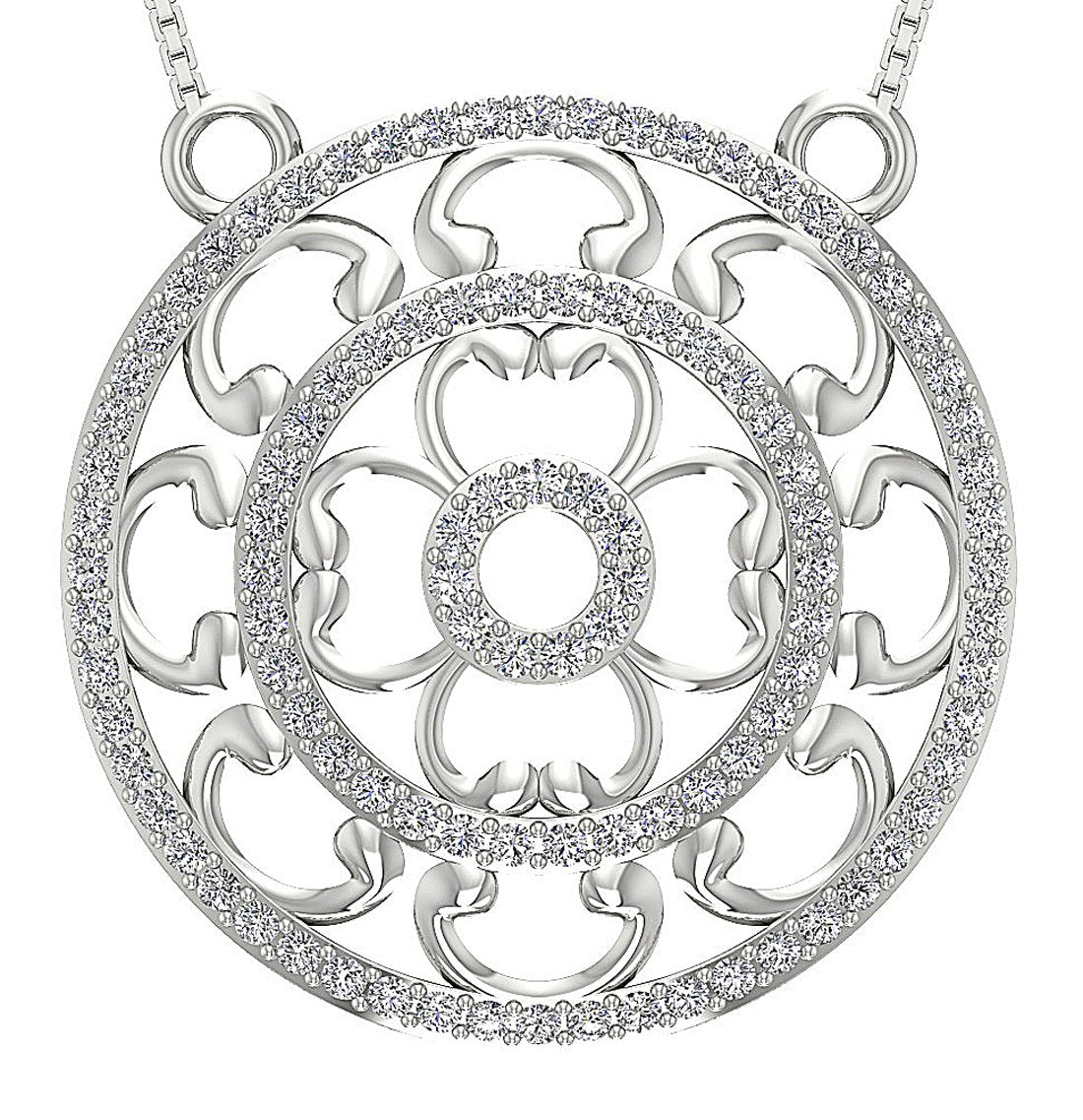 VVS1/VS1/SI1/I1 1.60 Ct Unique Fashion Pendants 14k/18k Gold Round Cut Diamond