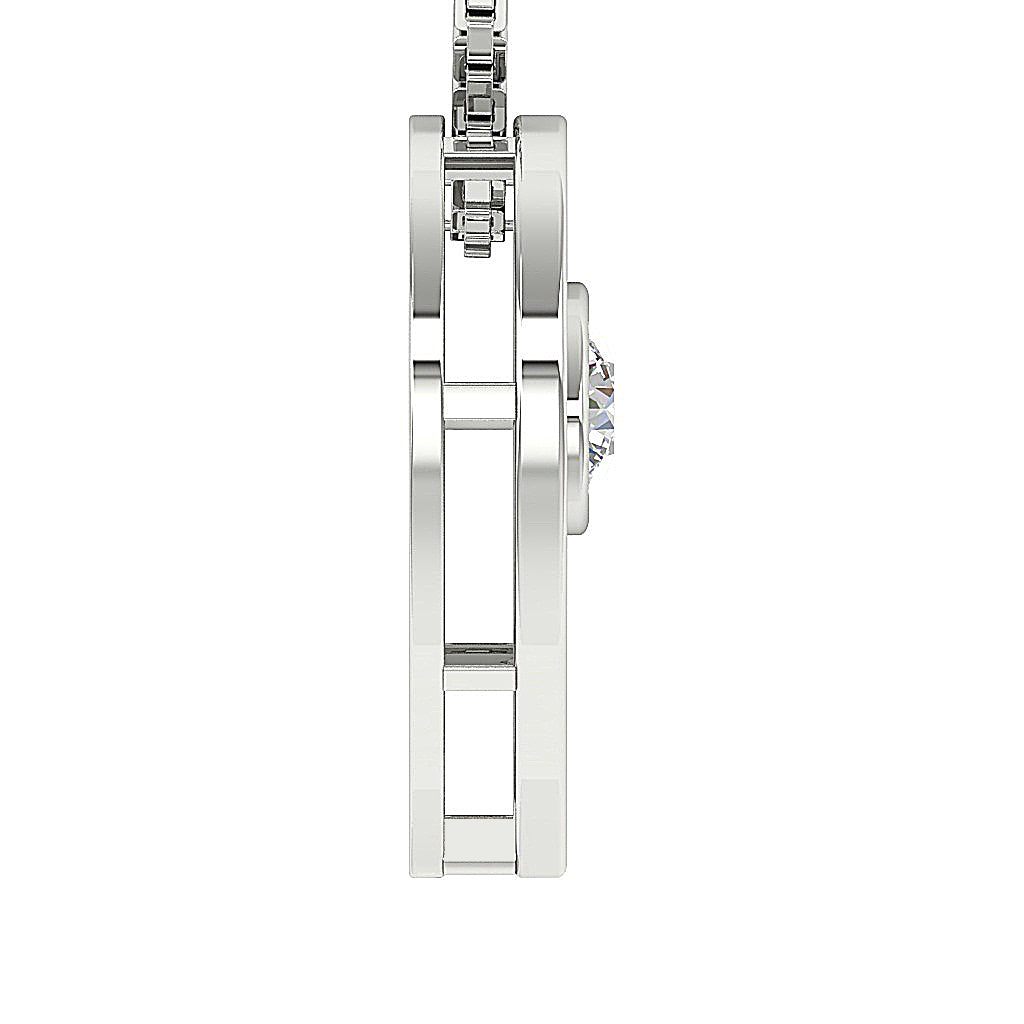 14kWhiteGoldGenuineCutDiamondPendant