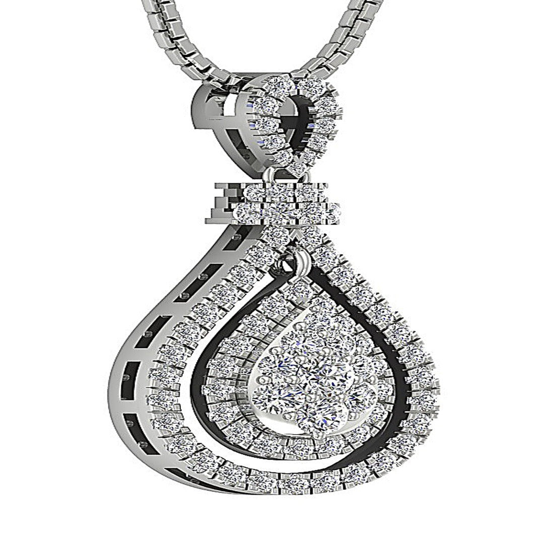 VVS1/VS1/SI1/I1 0.90 Carat Round Diamond 14k/18k Gold Unique Fashion Pendants