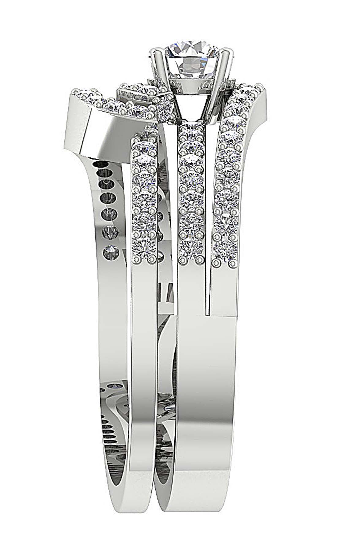 Prong Set 14K Solid Gold Bridal Engagement Ring SI1 G 1.15 Ct Natural Diamond 9.60 MM