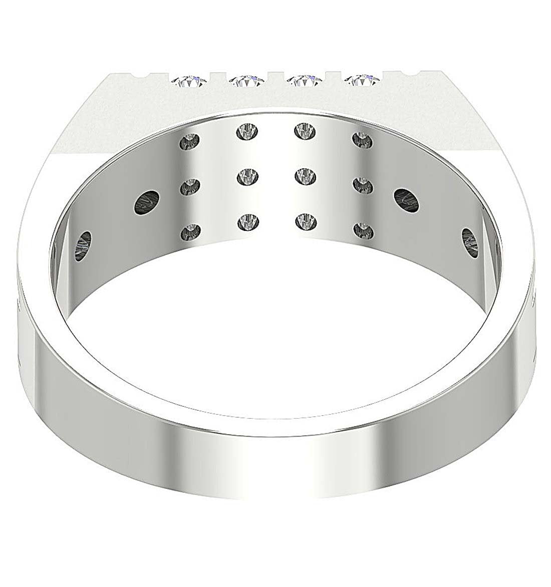 SI1/I1 G 0.90 Ct Genuine Diamond 14k Solid Gold Designer Mens Wedding Ring