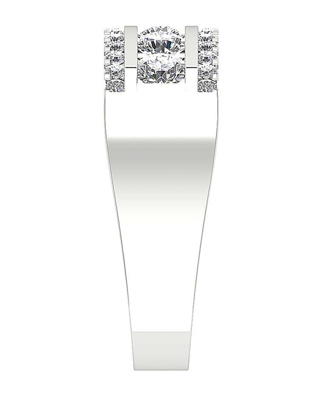 14k Solid Gold Round Diamond SI1/I1 G 1.75 Ct Unique Mens Wedding Ring