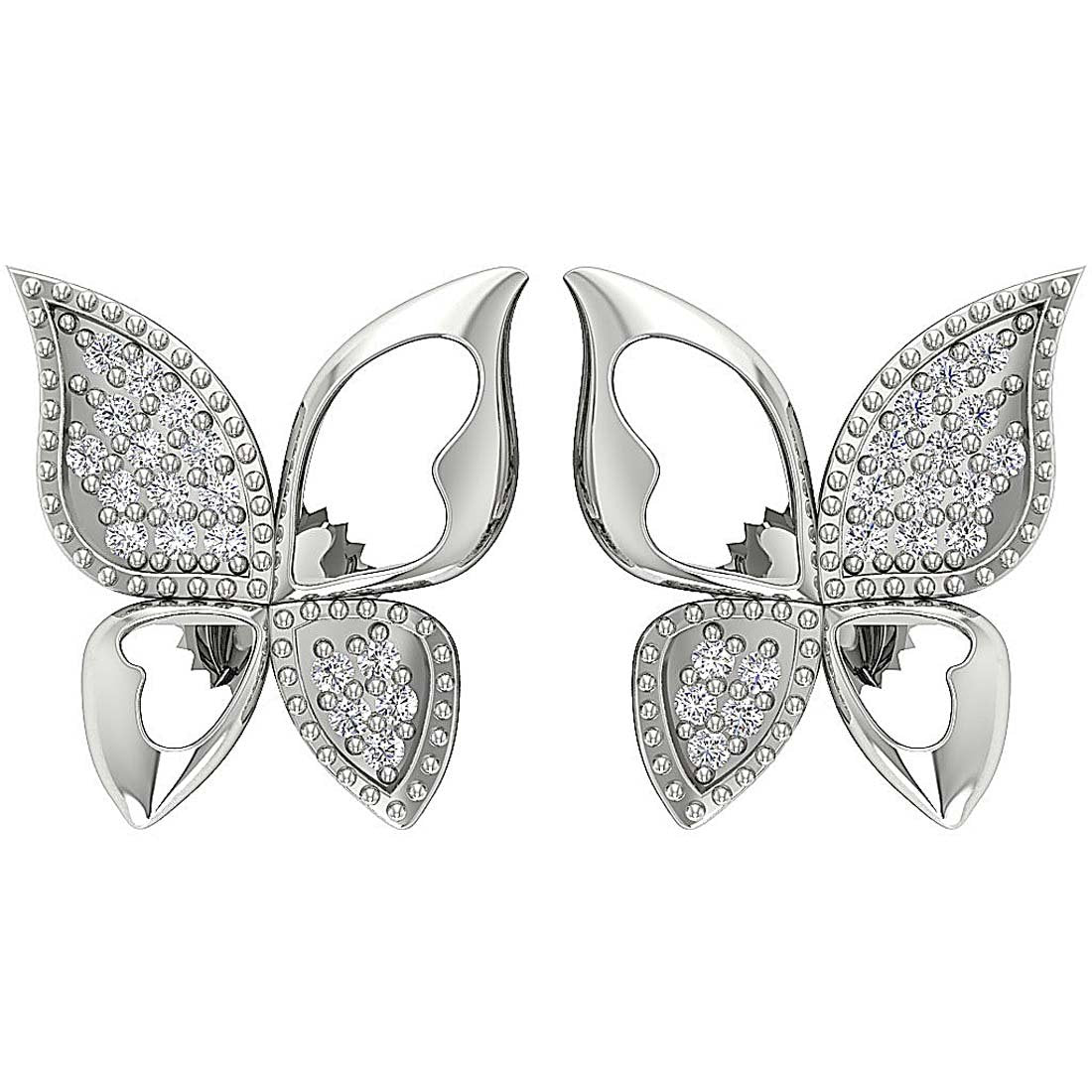 SI1/I1 G 0.20 Ct Fashion Wedding Earrings Genuine Diamond 18k/14k Yellow Gold Prong Set