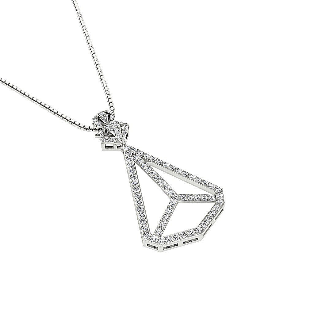 Designer Fashion Pendant SI1/I1 G 0.75 Carat Round Diamond 14k/18k Solid Gold