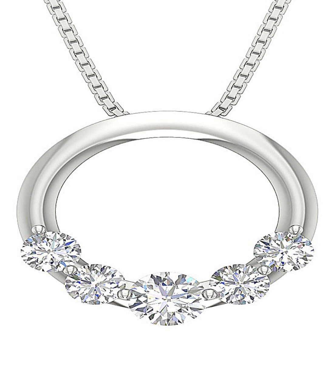 SI1/I1 G 1.30 Carat Vintage Fashion Pendant 14k/18k Solid Gold Round Diamond