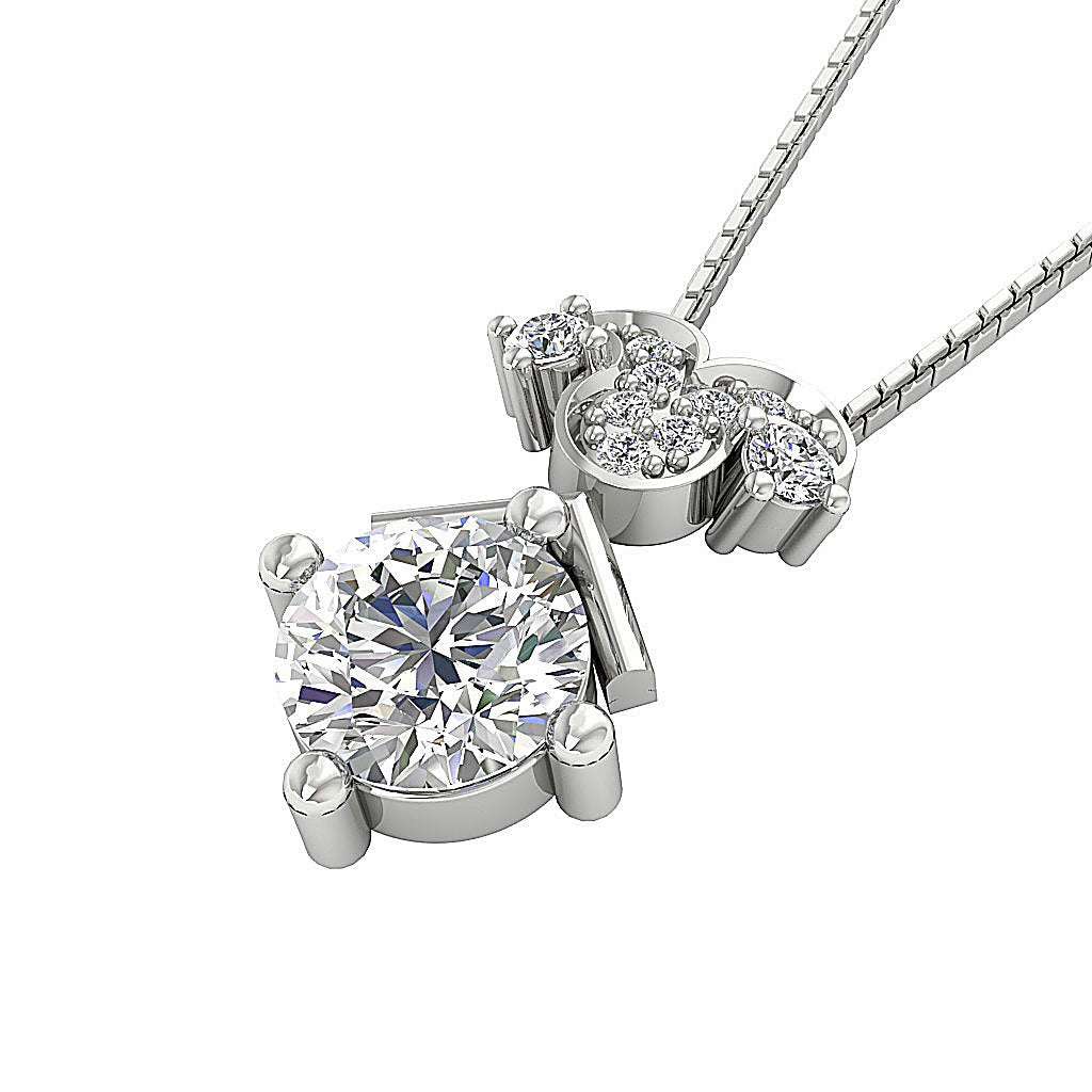 14k/18k Solid Gold Designer Fashion Pendants SI1/I1 G 0.70 Carat Genuine Diamonds
