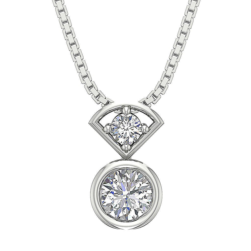14k/18k Solid Gold Vintage Fashion Pendant SI1/I1 G 0.55 Carat Genuine Diamond