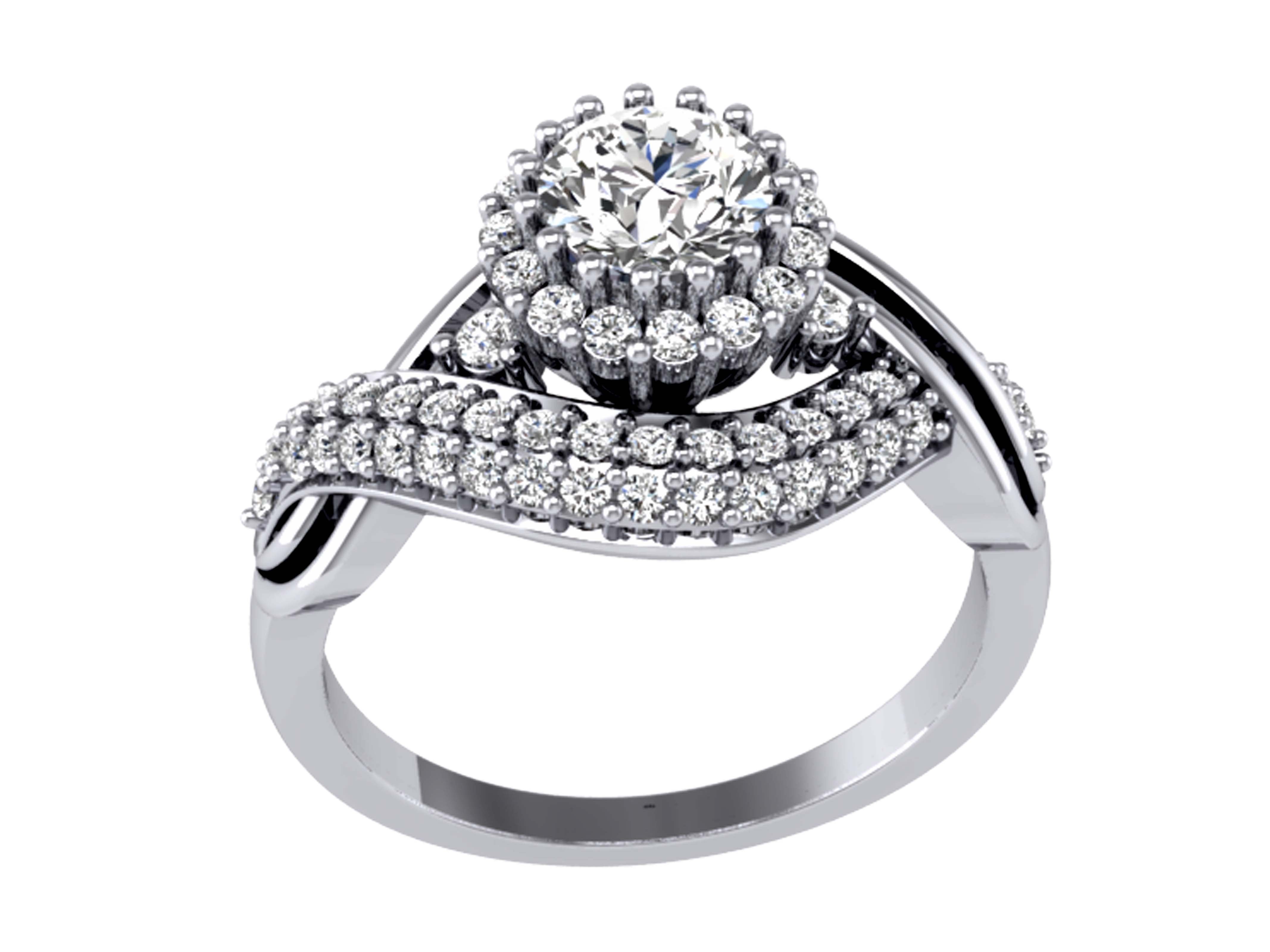 Genuine Diamond 14k Solid Gold Designer Anniversary Ring SI1 G 1.15 Carat
