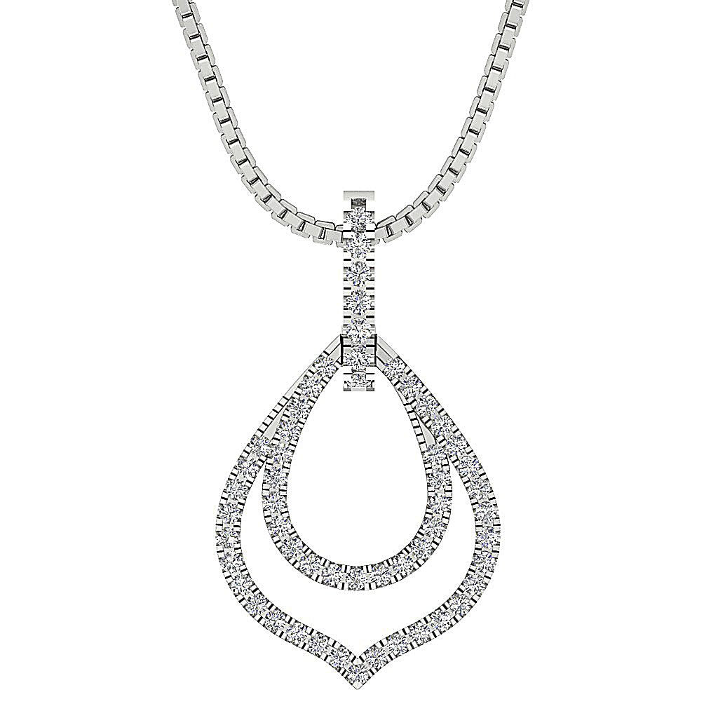 SI1/I1 G 0.40 Carat Unique Fashion Pendant Round Diamond 14k/18k Solid Gold