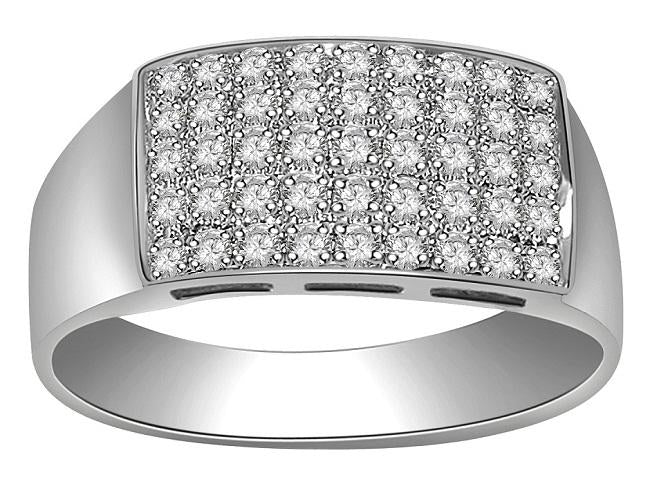14k Solid Gold Mens Anniversary Ring VVS1/VS1 E 0.50 Ct Natural Diamonds Pave Set 8.15 MM